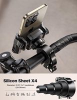 Support de téléphone pour vélo anti-vibration en ABS, bras télescopique, fixation sur guidon, flexible, anti-corrosion, ventilateur de refroidissement compatible pour le cyclisme