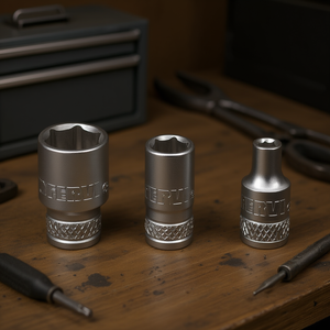 Clé à douille hexagonale Fervi, série normale, 6 points, acier au chrome vanadium - Product Image 3