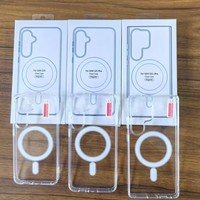 Coque de Téléphone Magnétique Transparente de Haute Qualité avec Chargement Sans Fil, Antichoc, pour Samsung S25 24 23 Ultra
