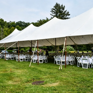 Tente en toile de voile de 6,0 m à 21,4 m de portée, structure en aluminium, baie modulaire de 3 m, imperméable et résistante aux UV pour mariages et événements en plein air - Product Image 3