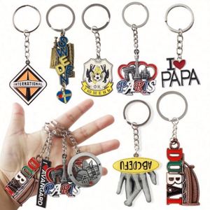 Custom Metal Keychain with 2D/3D Enamel Logo for Promotional Gifts-Customizable Sizes - Product Image 1