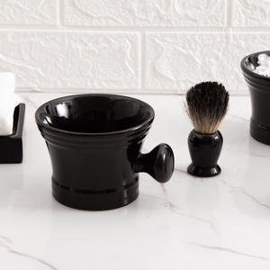 Bol à mousse à raser en céramique Chaozhou, noir, pour mousse riche, pour hommes, soin du visage DW307B 5.1 - Product Image 4