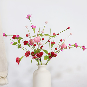 Bouquet de fleurs artificielles DAMAI en papier rouge et rose mélangé, fait main, décoration moderne pour la Saint-Valentin, mariage, fête des mères - Product Image 3