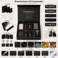 Caja de Regalo Magnética Grande con Inserto de Espuma Personalizado, Empaque de Cartón Rígido de Lujo para Cuidado Personal y Barba Masculina