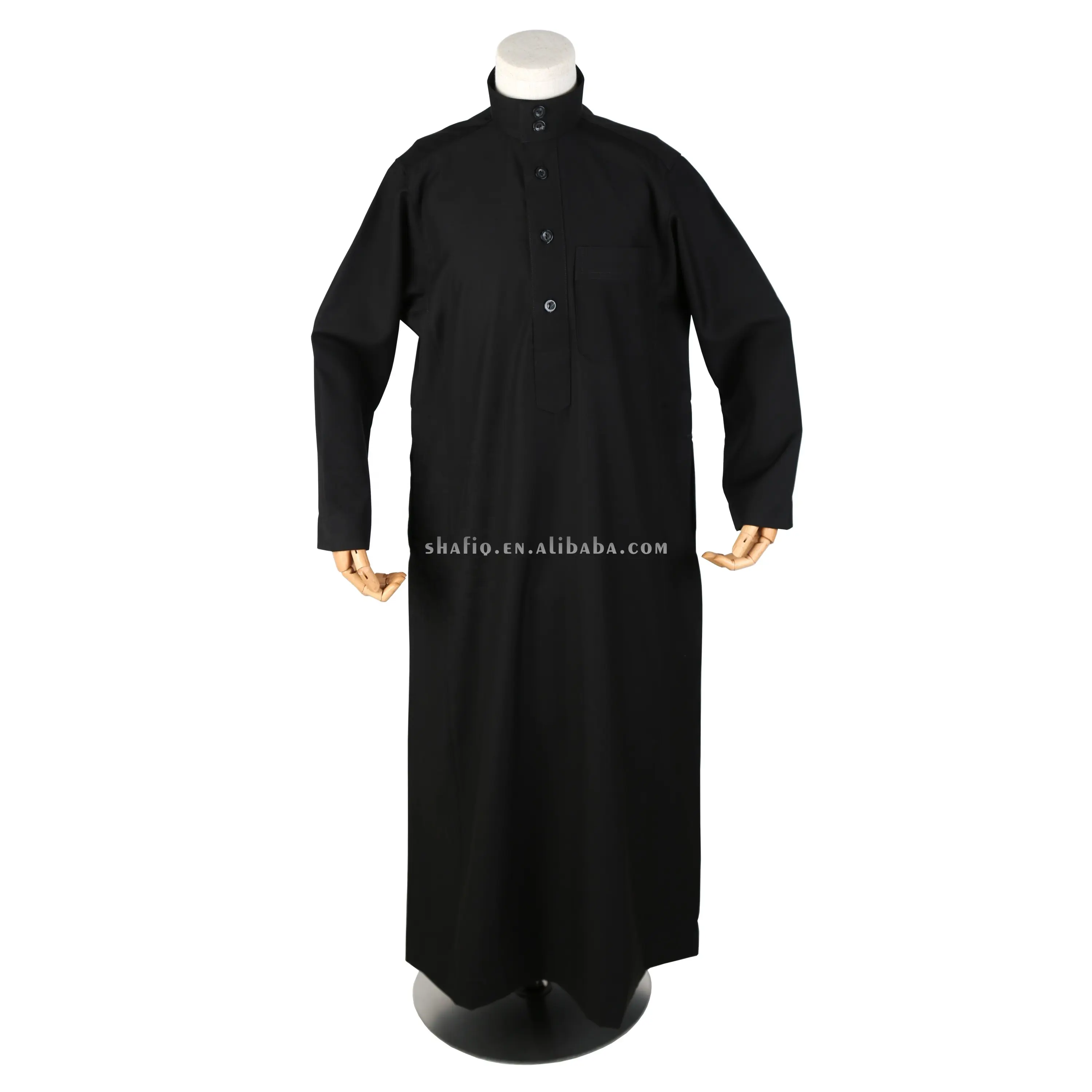 Baju Muslim hitam asli Arab Saudi, baju anak Muslim, Kaftan Jubah, Abaya etnik, anak laki-laki, Jilbab Khimar, pakaian Maxi Qamis, Islami