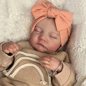 19 pulgadas/49Cm <span class=keywords><strong>Reborn</strong></span> ya pintado terminado Levi durmiendo bebé recién nacido tamaño 3D piel venas visibles muñeca <span class=keywords><strong>de</strong></span> <span class=keywords><strong>arte</strong></span> coleccionable - Product Image 4