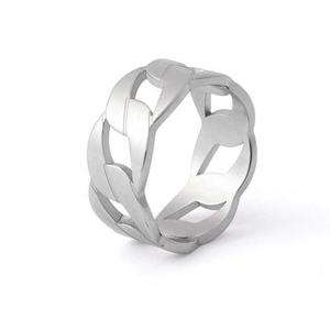 Anillo de Dedo JUSTOP de Acero Inoxidable con Baño de Oro de 18K, Diseño Clásico de Esqueleto, Cadena Cúbica, Antideslustre, para Hombre, para Compromiso y Aniversario - Product Image 5