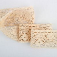 ERKOUMI Dentelle en coton crochetée légère et fraîche pour embellissement de kimono, fabrication de pinces à cheveux, pochette en lin, fournitures d'artisanat