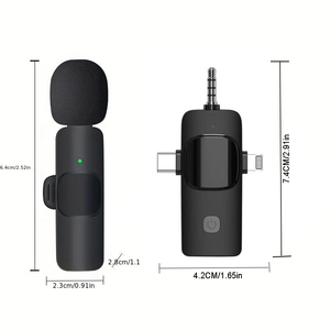 Các K15 Mini Không Dây Ve Áo Lật <span class=keywords><strong>Microphone</strong></span> Là Một Chuyên Nghiệp Tiếng Hồi-Hủy Bỏ <span class=keywords><strong>Microphone</strong></span> Cho Cả Hai Apple Và Android Máy Ảnh - Product Image 5