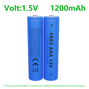 Batteria al Litio Primaria FR03 <span class=keywords><strong>AAA</strong></span> 1.5V, Confezione da <span class=keywords><strong>8</strong></span>, 1200mAh, Celle Cilindriche per Elettronica di Consumo, CE RoHS UN38.3 - Product Image 2