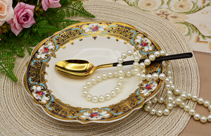 Bộ đồ ăn kiểu hoàng gia màu xanh trang trí vàng siêu tháng Chín, giao hàng nhanh - Product Image 2