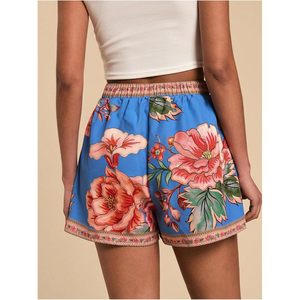 FOXA Women's <b>Boho</b> Floral Summer Shorts High Waisted Wide Leg Tropical Holiday Vacation Shorts - Product Image 3