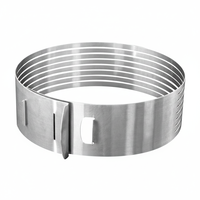 Niveau de gâteau réglable Zenker 2426 cm en acier inoxydable, modèle 7701, forme cylindrique 3D écologique et non toxique, 28 x 8 cm par étage