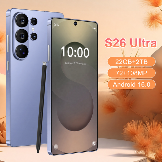 High Quality S 26 Ultra 22GB+2TB Android 16 Best Selling 5G Smartphone 2026 Unclocked Wholesale 5G WIFI S 26 ultra Smart Phone