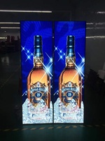 LED VISUAL P2.5mm 640*1920 Tamaño del Gabinete Suelo de pie Led Póster Pantalla Wifi Control Interior Móvil Póster LED a todo color