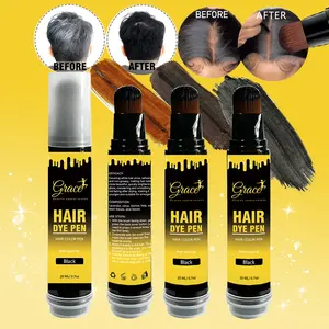 Private Label Hair Touch Up Root Concealer Correct Over-Bleached Wig Knots and Covers Grey Hair Black Color Hair