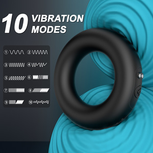 Vibrating Circle Penis Ring for Men, Vibrating Penis Ring for Couples, Resonance Delay Ring, Vibrating <b>Egg</b>, Adult Sex Toy - Product Image 4