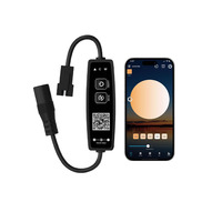 Pengontrol Lampu LED Pintar BT CCT 2 Kanal Kontrol Aplikasi Putih Hangat Putih Dingin Mode Lilin yang Dapat Disesuaikan Pengatur Waktu Pengelompokan DC 5-24V 72W