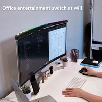 Barre lumineuse suspendue pour moniteur d'ordinateur ultra large de 60cm Barre lumineuse pour moniteur d'ordinateur RVB à 3 modes avec contrôle intelligent du son