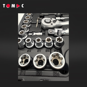 Tomac 108pcs <span class=keywords><strong>1</strong></span>/4 "& <span class=keywords><strong>1</strong></span>/<span class=keywords><strong>2</strong></span>" <span class=keywords><strong>Dr</strong></span> tùy chỉnh ổ cắm kết hợp chuyên nghiệp sửa chữa xe dụng cụ cầm tay thiết lập - Product Image 5