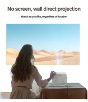 Veacine T6PLUS proyektor LED Mini portabel, produk cerdas Beamer 1080P mendukung Home Theater 230 ANSI Lumens 8G WiFi6 fokus