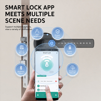 Serrure de porte intelligente de sécurité à levier, avec déverrouillage par mot de passe, empreinte digitale, carte magnétique et application mobile - Vente en gros
