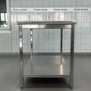 Mesa de trabajo y banco de acero inoxidable Victory, equipo de catering para laboratorio y suministros de restaurante de hotel, gran descuento ofrecido - Product Image 4