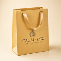 Service de conception de sacs en papier kraft personnalisés pour les boutiques, les salons et les magasins de détail, respectueux de l'environnement, fourniture directe d'usine