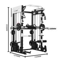 Station d'entraînement multifonctionnelle à domicile : Machine Smith, Demi-cage, Rack de musculation, Équipement d'entraînement de force, Rack Smith pour exercices