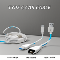 Kabel Data USB Type-C Pengisian Cepat Grosir Pabrik 1m Berlapis PVC Kabel Daya Kompatibel untuk Penggunaan Mobil dan Ponsel