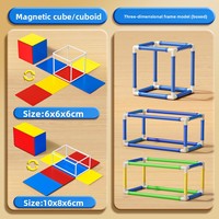 Modèle de prisme rectangulaire magnétique - Outil pédagogique mathématique pour les élèves de 5e année du primaire - Géométrie solide - Surface et aire