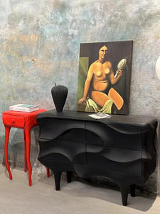 Dipinto Astratto Personalizzato di Donna Seduta Nuda, Decorazione Murale, Dipinti di Nudi - Product Image 4