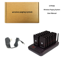 CATEL CTP302 Sous-verre sans fil Guest Buzzer Restaurant Pager 16 téléavertisseurs vibrants Système de radiomessagerie pour CAF