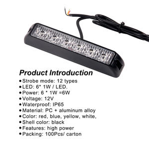 Feux de <span class=keywords><strong>voiture</strong></span> LED-06D 12-24V, feux clignotants LED, barres lumineuses pour pare-brise, feux de détresse brillants, montage sur support, feux stroboscopiques avec patins et vis pour <span class=keywords><strong>voiture</strong></span> tout-terrain - Product Image 5