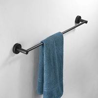 Ensemble d'étagères de salle de bain modernes et minimalistes en acier inoxydable 304, comprenant une brosse de toilette, un porte-serviettes, un rangement et un porte-mouchoirs