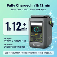 FOSSiBOT FDC300 Mini Station d'alimentation portable 288Wh LiFePO4 Double USB C 140W Charge rapide Alimentation d'urgence pour camping en extérieur