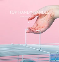 Cage à animaux pliable de luxe moderne en fil de fer, cadre en acier inoxydable massif, semi-circulaire, portable, à double étage, pour usage extérieur