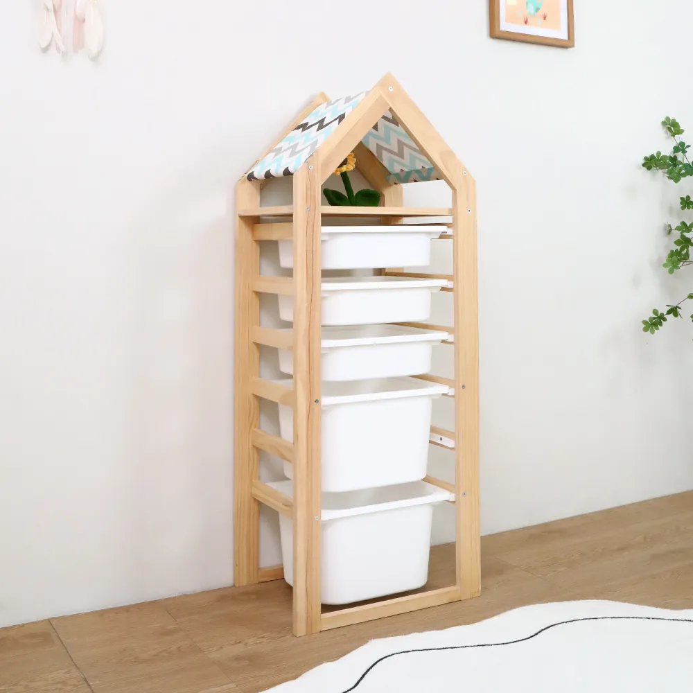 Rangement de jouets pour enfants support en bois assemblé 6 couches armoire pour maternelle ménage étagères tri étagères