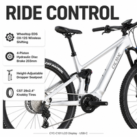 Vélo de montagne électrique à suspension souple EM6 de troisième génération avec cadre en alliage d'aluminium, moteur central M430 à huit vitesses, 12 vitesses