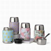 Fiambrera termo de bebé de acero inoxidable sin BPA de 500ML para comida caliente tarro de comida al vacío aislado