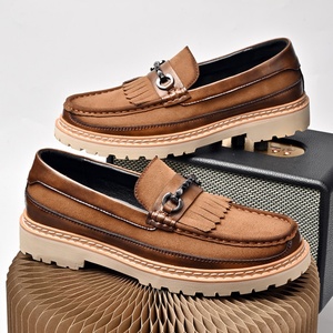 Zapatos Oxford de Piel Genuina con Cordones, para Hombre, con Logotipo Personalizado, Disponibles en Stock, para Verano y Otoño, Ideales para Bodas, Oficina y Carrera Profesional, Antideslizantes - Product Image 4