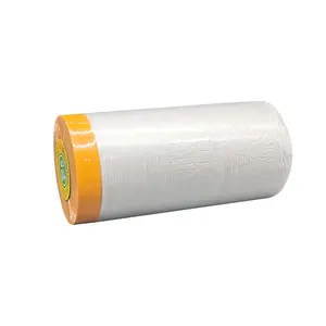 Película adhesiva pregrabada Lámina protectora de plástico pintable con rociador preplegado para pintura automática, cubierta de paredes muebles