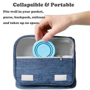 ODM 170ml bottiglia in Silicone pieghevole a prova di perdite formato tascabile bevande calde fredde campeggio escursioni riutilizzabili tazza di caffè con coperchi - Product Image 6