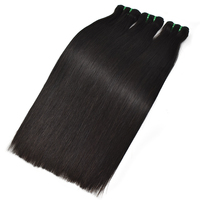 Extensions de cheveux lisses à double trame Remy birmans bruts, cheveux humains non traités de haute qualité, 100 %, couleur naturelle, paquet de cheveux