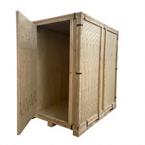 Premium Heavy Duty Stackable Plywood Wooden Cargo Storage <b>Box</b> with Access Door Reusable Shipping <b>Crate</b> Custom Logo from Vietnam - Product Image 3