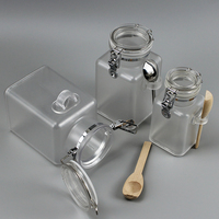 Bouteille vide pour sel de bain 100ml 230ml 330ml, pot en plastique PP transparent avec couvercle hermétique pour gommage corporel