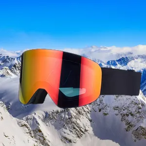Son derece kırılmaya dayanıklı kar gözlüğü kayak gözlüğü anti-sis UV koruma manyetik sistem ile spor gözlük kayak gözlükleri