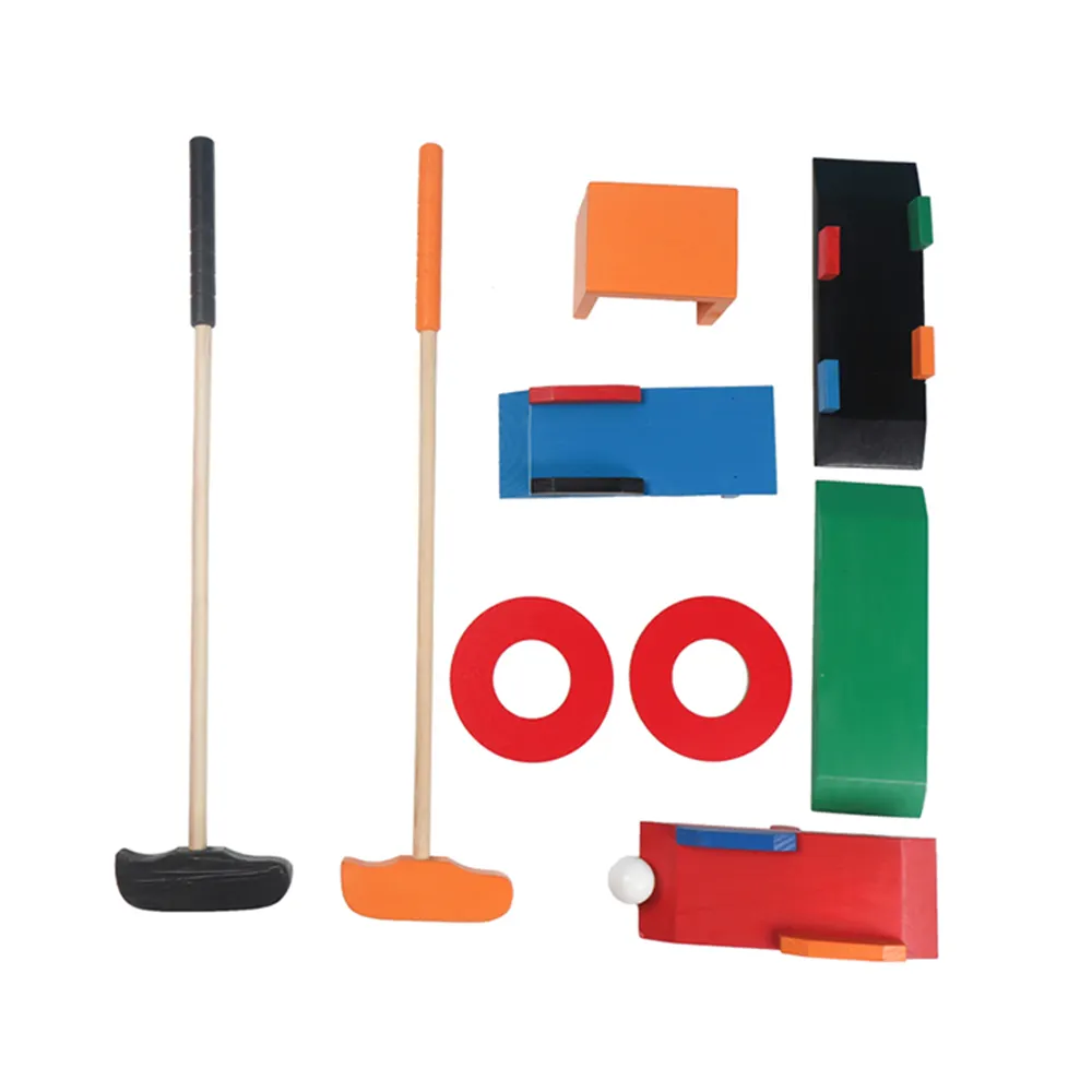 Детская деревянная Высококачественная игрушка для гольфа, деревянный набор, Детский пазл для фитнеса в помещении, игра для родителей и детей, уличные игрушки для детей