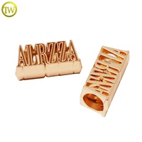 Embouts de cordon en forme de cloche personnalisés, en métal doré mat, avec lettres, pour vêtements, accessoires décoratifs, logo, embouts de verrouillage pour abaya