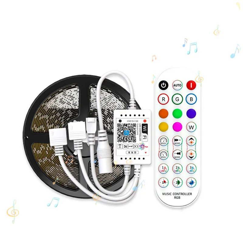 Best Selling Magic Home App Dc12V-24V 4Pin 1To 2 Ir24Key Remote Control Multi Color Rgb Music Wifi Led Controller